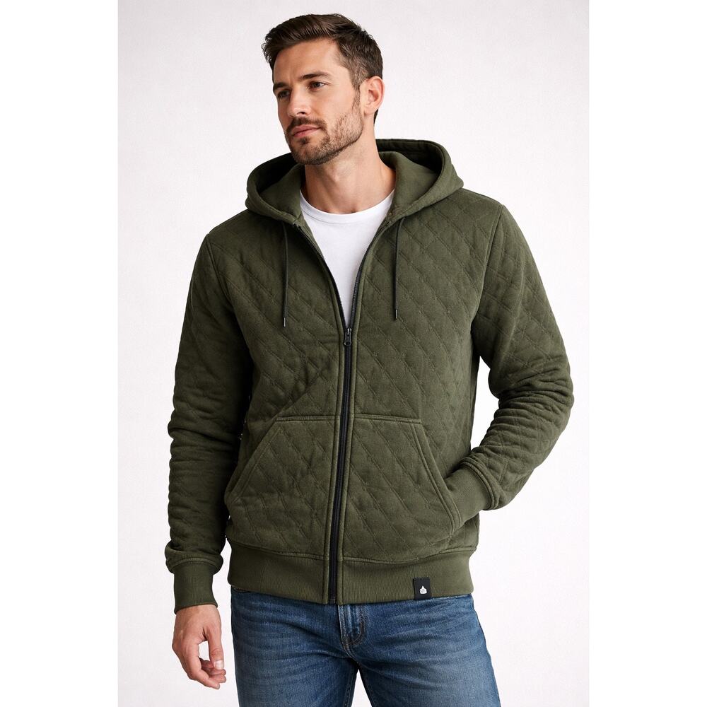 American Giant Men’s Diamond Stitch Hoodie NWOT Olive Green Sz S